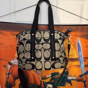 Coach Vintage Crossbody Tote Black/Grey